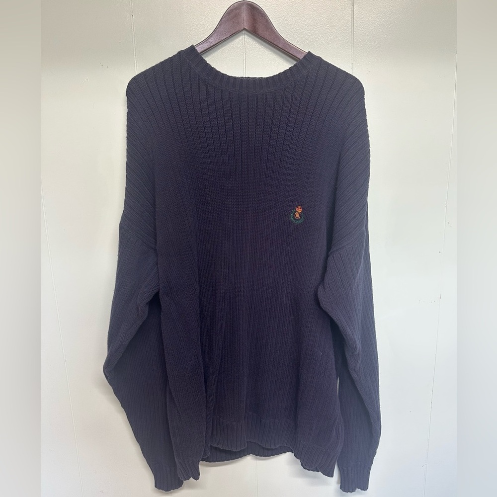 Vintage Ralph Lauren CHAPS ribbed Hand Framed  knit sweater, men's Size XLT